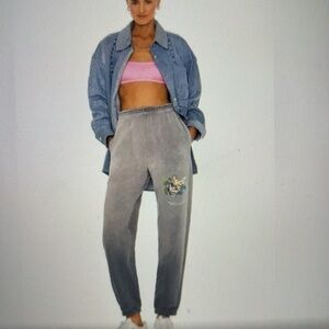 Boys Lie Crave Rose Gray Wash  Sweatpants